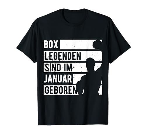 Box Legenden sind im Januar geboren Jungs Geburtstag T-Shirt von Coole Geburtstag Boxsport Geschenkideen für Boxer