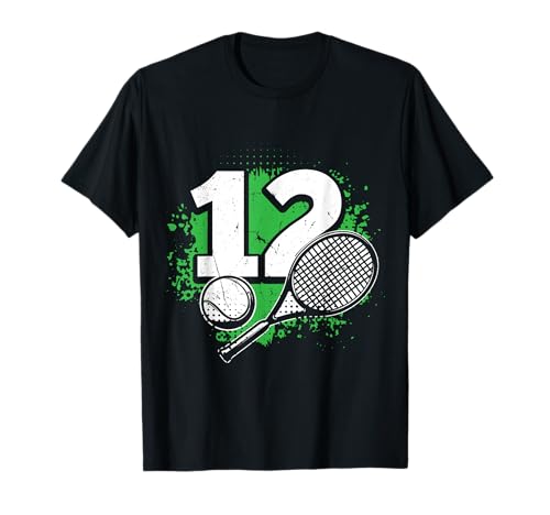 12. Geburtstag Tennis Spieler Kinder Jungs Mädchen T-Shirt von Coole Geburtstag Tennis Liebhaber Geschenke