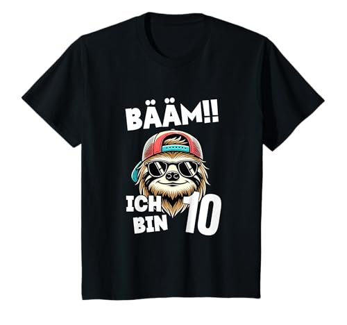 Kinder BÄÄM Ich Bin 10 Geburtstag Cooler Faultier Geburtstagsdeko T-Shirt Kinder BÄÄM Ich Bin 10 Geburtstag Cooler Faultier Geburtstagsdeko T-Shirt von Coole Geburtstagsgeschenk für 10 Jährige Jungs