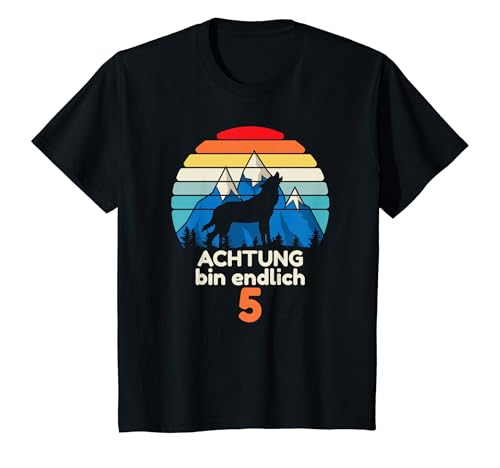 Kinder 5. Geburtstag Wolf endlich Fünf 5 Jahre alt Kinder Wölfe T-Shirt Kinder 5. Geburtstag Wolf endlich Fünf 5 Jahre alt Kinder Wölfe T-Shirt von Coole Geburtstagsgeschenke & Überraschungsideen