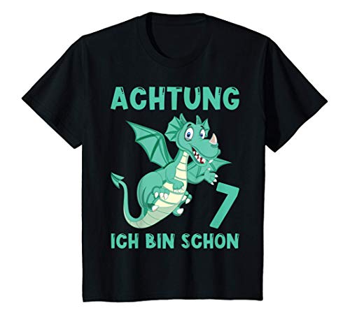 Kinder 7. Geburtstag Drachen Geschenk 7 Jahre Alt Drache Ich Bin 7 T-Shirt von Coole Geschenke Zum Geburtstag Für Mädchen & Junge