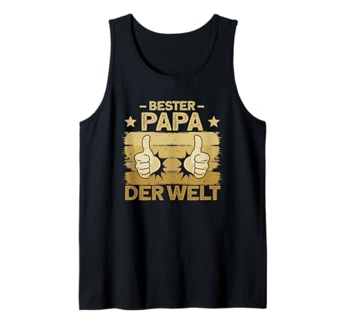 Herren Lustiger Papa Spruch Bester Papa Der Welt Vatertag Tank Top von Coole Geschenkideen Für Papa Vater Daddy Ehemänner