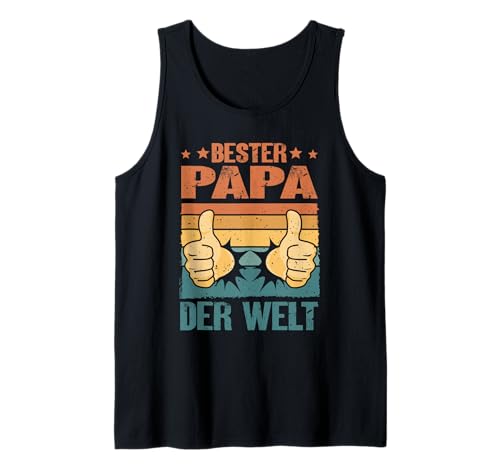 Herren Lustiger Papa Spruch Bester Papa Der Welt Vatertag Tank Top von Coole Geschenkideen Für Papa Vater Daddy Ehemänner