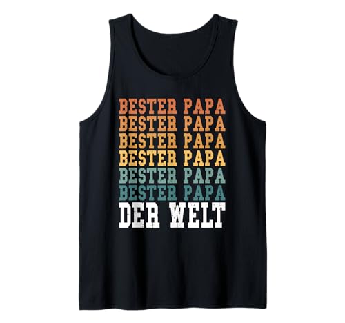 Herren Lustiger Papa Spruch Bester Papa Der Welt Vatertag Tank Top von Coole Geschenkideen Für Papa Vater Daddy Ehemänner