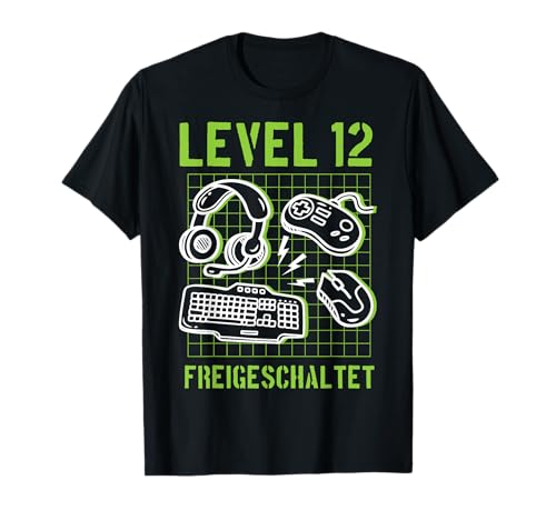 12 Geburtstag Junge Deko Gamer Zocker für 12 jährige Jungen T-Shirt von Coole Geschenkideen Geburtstag Gamer Junge