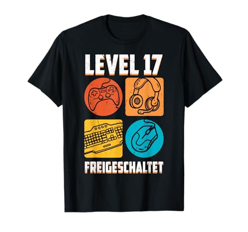 17 Geburtstag Junge Deko Gamer Zocker für 17 jährige Jungen T-Shirt von Coole Geschenkideen Geburtstag Gamer Junge