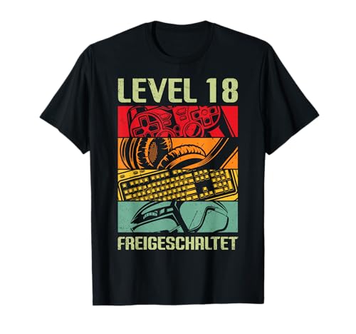 18 Geburtstag Junge Deko Gamer Zocker für 18 jährige Jungen T-Shirt von Coole Geschenkideen Geburtstag Gamer Junge