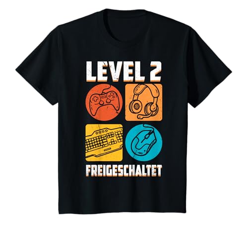 2 Geburtstag Junge Deko Gamer Zocker für 2 jährige Jungen T-Shirt von Coole Geschenkideen Geburtstag Gamer Junge