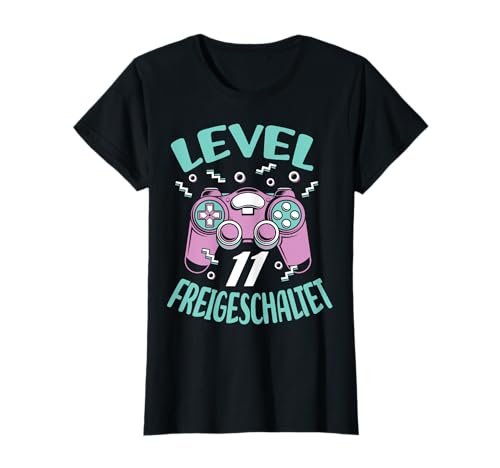11 Geburtstag Mädchen Deko Gamerin Zockerin für 11 jährige T-Shirt von Coole Geschenkideen Geburtstag Gamer Mädchen Frau
