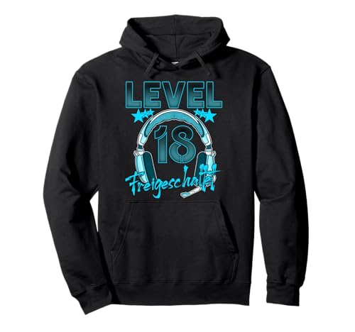 Level 18 Jahre Geburtstag Junge Mädchen Mann Frau 2007 Gamer Pullover Hoodie von Coole Geschenkideen für Jahrgang 2007 Zocker games