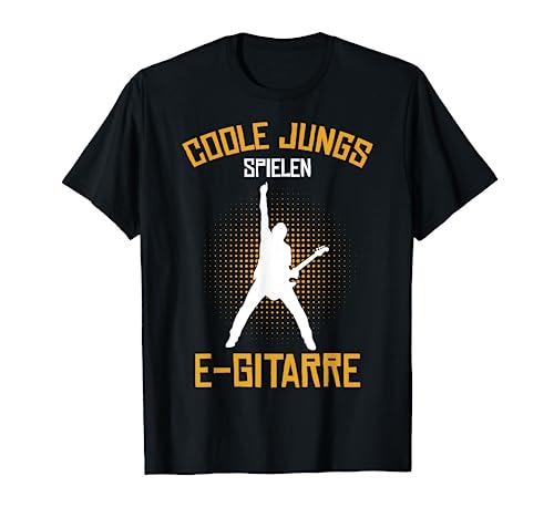 Coole Jungs spielen E-Gitarre Gitarrist Gitarre Kind Jungen T-Shirt von Coole Gitarrenspieler Geschenke