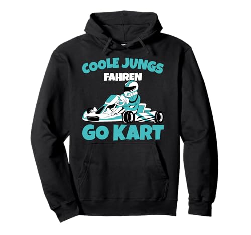 Coole Jungs fahren Go Kart Rennkart Gokart Junge Kinder Pullover Hoodie von Coole Go Kart & Kartsport Geschenke