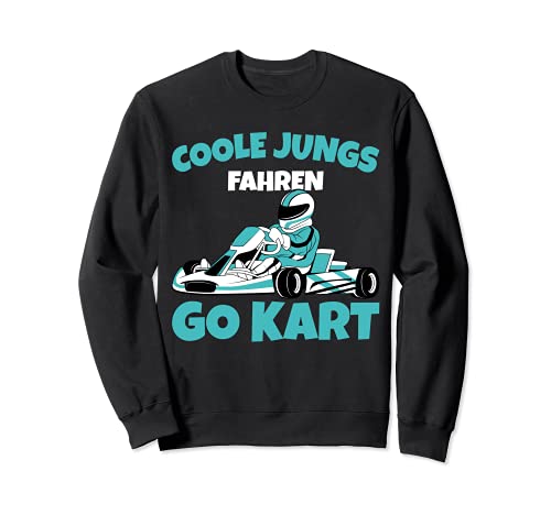 Coole Jungs fahren Go Kart Rennkart Gokart Junge Kinder Sweatshirt von Coole Go Kart & Kartsport Geschenke