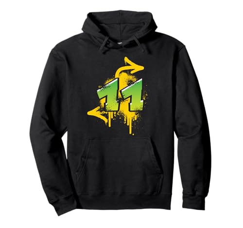 11. Geburtstag Geschenk Kinder Jungs Mädchen Graffiti HIPHOP Pullover Hoodie von Coole Graffiti Hip-Hop Geburtstagsgeschenkideen