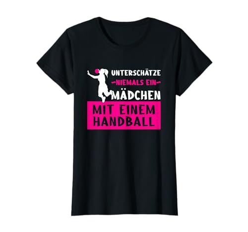 Hanballerin Sport Spruch Cooles Mädchen Mit Handball T-Shirt von Coole Handballspieler Frauen Designs