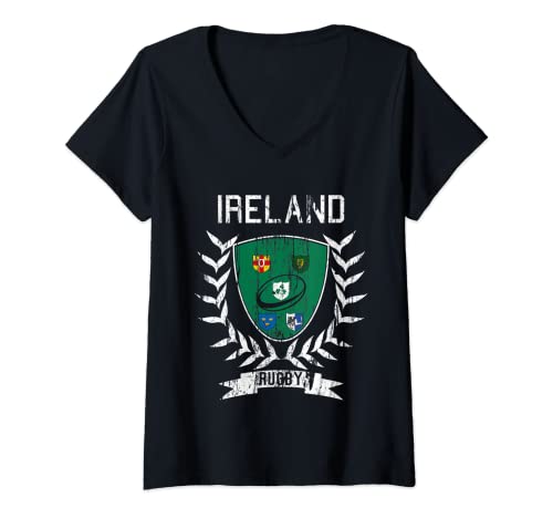 Damen Irland rugby-trikot 2021 Rugby T-Shirt mit V-Ausschnitt von Coole Irland Rugbyl Trikot 2021 Rugby Store