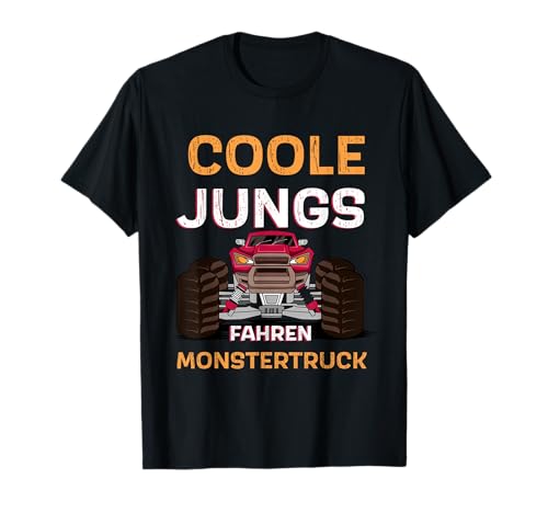 Coole Jungs Fahren Monster Truck Retro Motiv T-Shirt von Coole Jungs Fahren Monster Truck Kleidung Geschenk