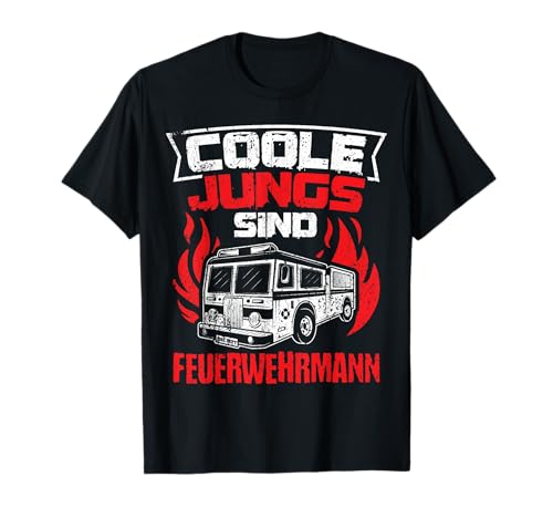 Coole Jungs Sind Feuerwehrmann Freiwillige Feuerwehr T-Shirt von Coole Jungs sind Feuerwehrmann - Feuerwehr Designs