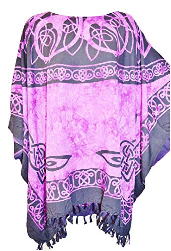 Coole Kaftane New Roman Sommer Kaftan Kaftan Top Poncho Tunika-Shirt Celtic Strand (Purple) von Cool Kaftans