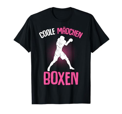 Coole Kampfsport Geschenke Mädchen Boxen Boxerin Kinder T-Shirt Schwarz S Kleines EU Crew-Ausschnitt Kurzarm von Coole Kampfsport Geschenke