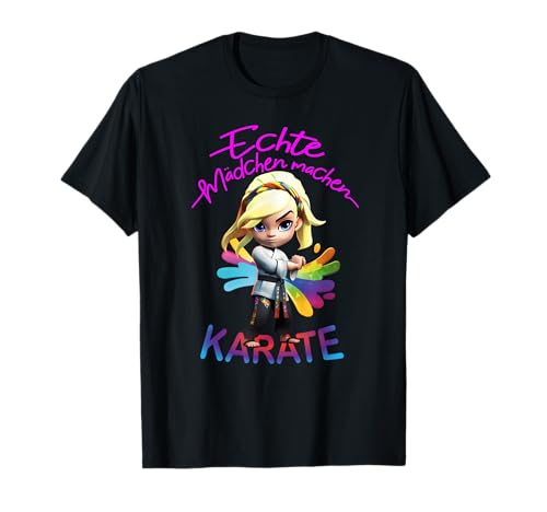 Echte Mädchen machen Karate Selbstverteidigung Kampfsport T-Shirt Echte Mädchen machen Karate Selbstverteidigung Kampfsport T-Shirt von Coole Karate Kämpferin Karateka Mädchen Kampfkunst