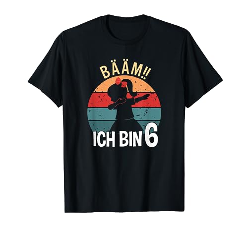 Kinder Mädchen Tanzen Bääm Ich bin 6 Jahre Dab Geburtstag T-Shirt von Coole Kindergeburtstag Dabbing Motto Geschenkidee