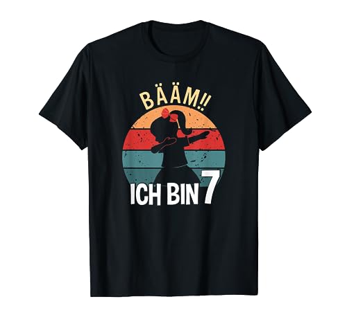 Mädchen Tanzen Bääm Ich bin 7 Jahre Dab Geburtstag T-Shirt von Coole Kindergeburtstag Dabbing Motto Geschenkidee