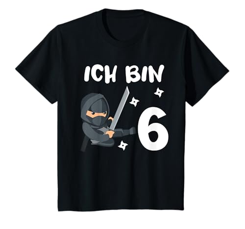 Ich bin 6.Jahre Kinder Ninja Geburtstag Jungen Judo Karate T-Shirt Ich bin 6.Jahre Kinder Ninja Geburtstag Jungen Judo Karate T-Shirt von Coole Kindergeburtstag Jungen und Mädchen Geschenk