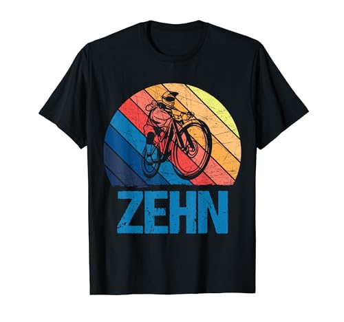 10. Geburtstag Cooles Jungs Kinder Retro Mountainbike MTB T-Shirt von Coole MTB Geburtstag Mountainbike Jungen Kinder