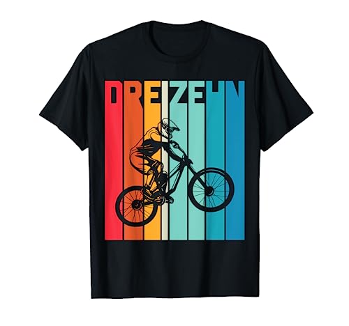 13. Geburtstag Cooles Jungs Retro Mountainbike MTB Biker T-Shirt von Coole MTB Geburtstag Mountainbike Jungen Kinder