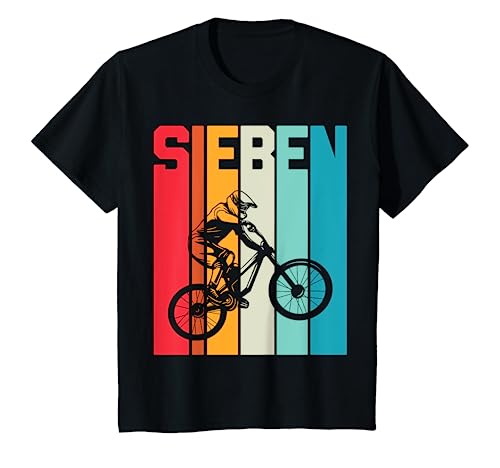 Kinder 7. Geburtstag Cooles Jungs Kinder Retro Mountainbike MTB T-Shirt von Coole MTB Geburtstag Mountainbike Jungen Kinder