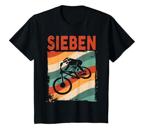 Kinder 7. Geburtstag Cooles Jungs Kinder Retro Mountainbike MTB T-Shirt von Coole MTB Geburtstag Mountainbike Jungen Kinder