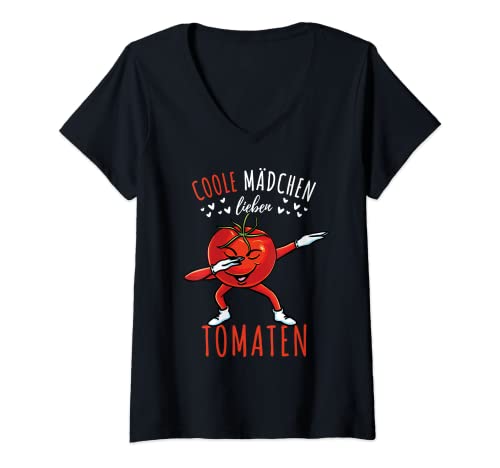 Damen Coole Mädchen Lieben Tomaten T-Shirt mit V-Ausschnitt Damen Coole Mädchen Lieben Tomaten T-Shirt mit V-Ausschnitt von Coole Mädchen Lieben Tomaten