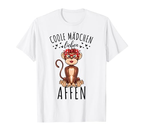 Coole Mädchen lieben Affen T-Shirt von Coole Mädchen lieben Affen
