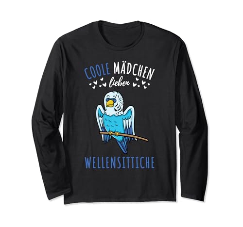 Coole Mädchen lieben Wellensittiche Langarmshirt Coole Mädchen lieben Wellensittiche Langarmshirt von Coole Mädchen lieben Wellensittiche
