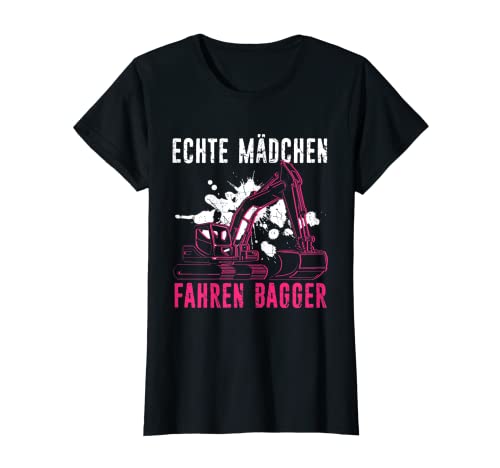 Damen Coole Mädchen fahren Bagger Kinder Mädels Geschenk T-Shirt Damen Coole Mädchen fahren Bagger Kinder Mädels Geschenk T-Shirt von Coole Mädels fahren Bagger Shirts & Co.