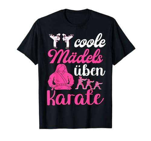 Damen Frauen Mädchen Karate T-Shirt von Coole Mädels üben Karate