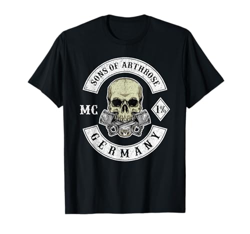 Coole Motorrad T-Shirts & Geschenke | Sons Of Arthrose Germany Chapter Ibuprofen Arthritis Motorradfahrer T-Shirt für Damen & Herren, Schwarz, S von Coole Motorrad T-Shirts & Geschenke