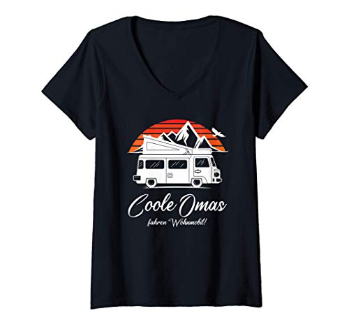 Damen Coole Omas fahren Wohnmobil - Lustiges Geschenk für Oma T-Shirt mit V-Ausschnitt Damen Coole Omas fahren Wohnmobil - Lustiges Geschenk für Oma T-Shirt mit V-Ausschnitt von Coole Omas fahren Wohnmobil Geschenke für Oma