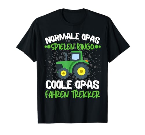 Coole Opa Traktor T-Shirt - Lustiges Opa Opi Großvater Trekker T-Shirt für Erwachsene Männer - Schwarz, S von Coole Opa Traktor Landwirt Trecker Geschenkideen