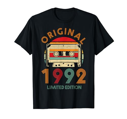 32.Geburtstag Original Männer Frauen Vintage Jahrgang 1992 T-Shirt von Coole Original Jahrgang Geschenke Geburtstag 2024