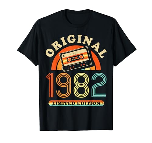 42.Geburtstag Original Männer Frauen Vintage Jahrgang 1982 T-Shirt von Coole Original Jahrgang Geschenke Geburtstag 2024