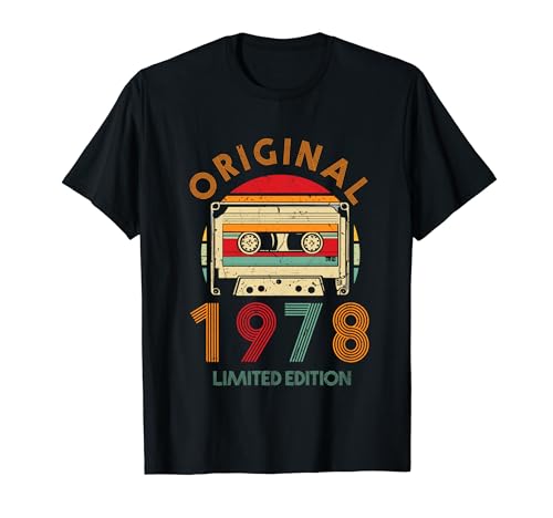 46.Geburtstag Original Männer Frauen Vintage Jahrgang 1978 T-Shirt von Coole Original Jahrgang Geschenke Geburtstag 2024