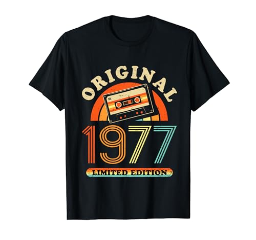 47.Geburtstag Original Männer Frauen Vintage Jahrgang 1977 T-Shirt von Coole Original Jahrgang Geschenke Geburtstag 2024