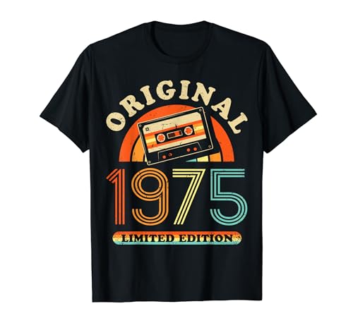 49.Geburtstag Original Männer Frauen Vintage Jahrgang 1975 T-Shirt von Coole Original Jahrgang Geschenke Geburtstag 2024