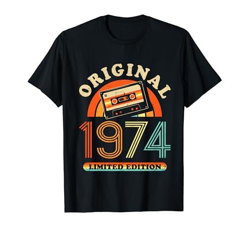 50.Geburtstag Original Männer Frauen Vintage Jahrgang 1974 T-Shirt von Coole Original Jahrgang Geschenke Geburtstag 2024