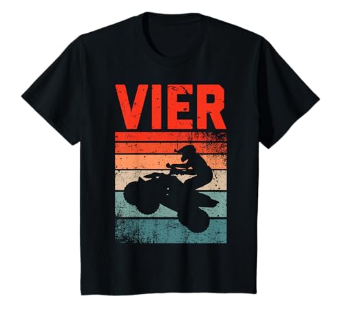 4. Geburtstag Cooles Quad Fahrer ATV 4x 4 Junge Kinder T-Shirt von Coole Quad Fahrer ATV 4x 4 Geburtstag Junge Kinder