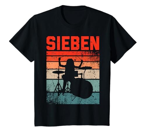 Kinder Schlagzeuger 7 Jahre | Drummer | 7. Geburtstag Junge T-Shirt Kinder Schlagzeuger 7 Jahre | Drummer | 7. Geburtstag Junge T-Shirt von Coole Retro Schlagzeugspieler Drummer Geburtstage