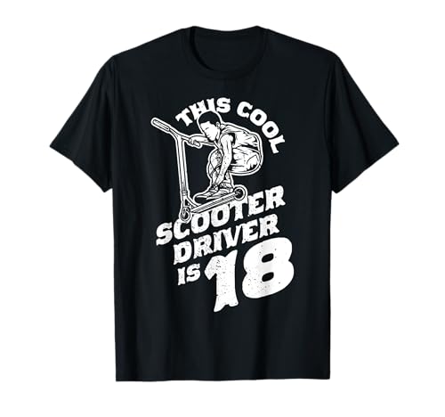 18. Geburtstag Geschenk Roller Fahrer Scooter Jungs Kinder T-Shirt 18. Geburtstag Geschenk Roller Fahrer Scooter Jungs Kinder T-Shirt von Coole Roller Fahrer Scooter Geburtstag Geschenke