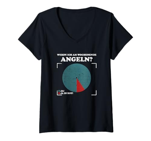 Damen Coole Sachen für Angler Sprüche Lustig Am Wochenende Angeln T-Shirt mit V-Ausschnitt Damen Coole Sachen für Angler Sprüche Lustig Am Wochenende Angeln T-Shirt mit V-Ausschnitt von Coole Sachen für Angler Sprüche & Angeln Gadget